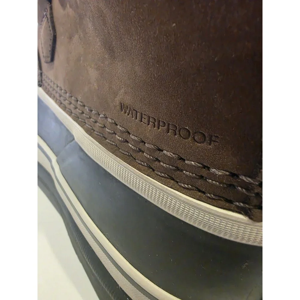 Sorel Caribou Waterproof Insulated Snow Boots Men's Brown Lace-Up Round Toe 9.5